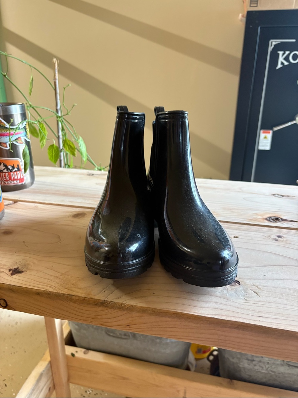 Black Chelsea Rain Boots